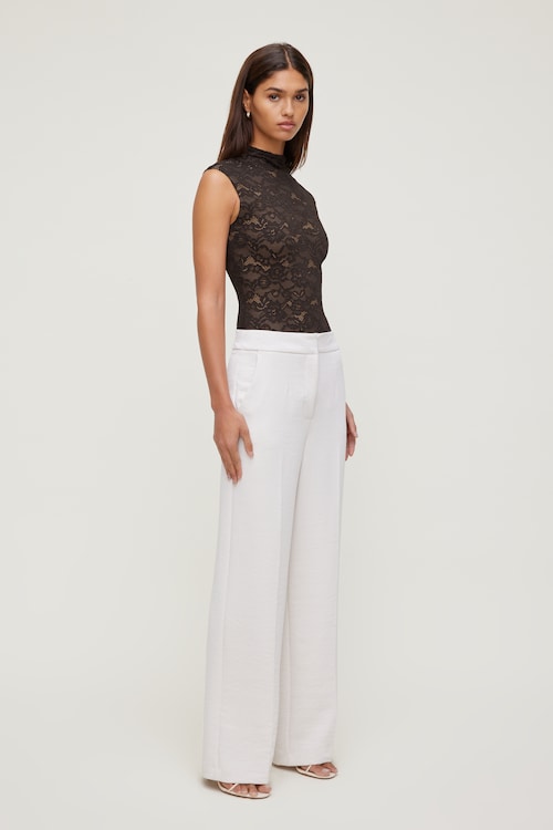 Mock Neck Lace Bodysuit