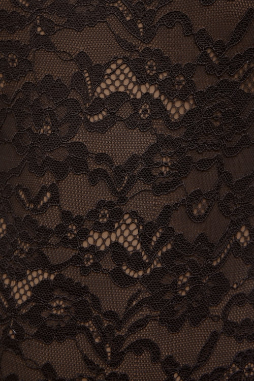 Mock Neck Lace Bodysuit