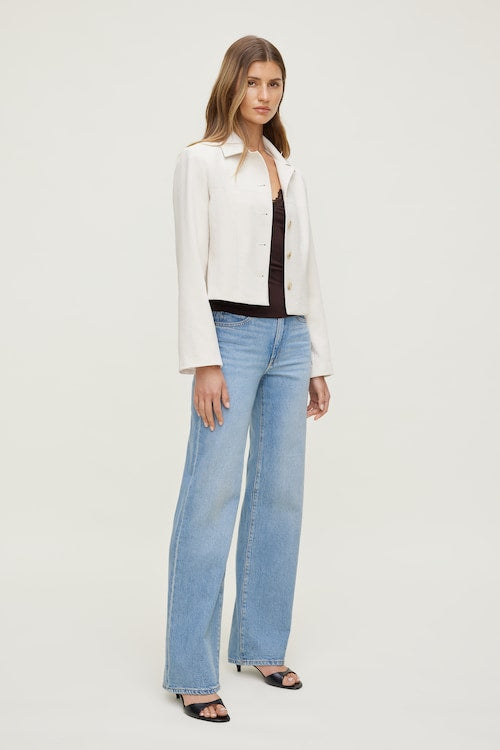 Charlotte Short Faux Leather Jacket