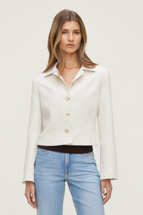 Charlotte Short Faux Leather Jacket