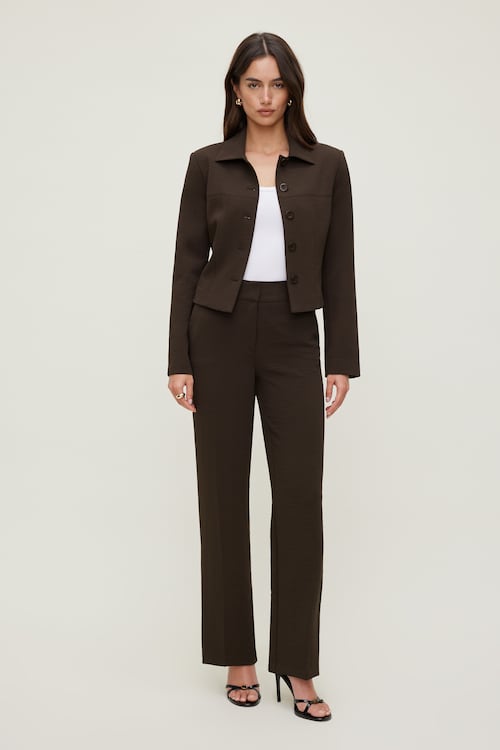Charlotte Short Faux Leather Jacket