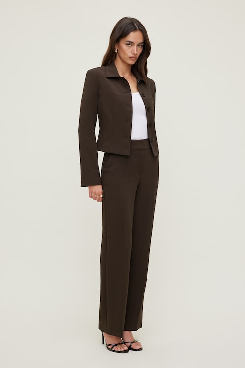 Charlotte Short Faux Leather Jacket
