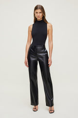 Camelia Straight Leg Faux Leather Pants