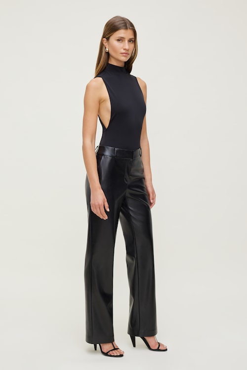 Camelia Straight Leg Faux Leather Pants