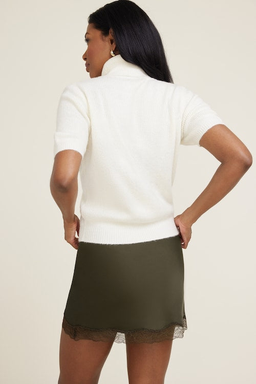 Lora Short Sleeve Turtleneck Sweater