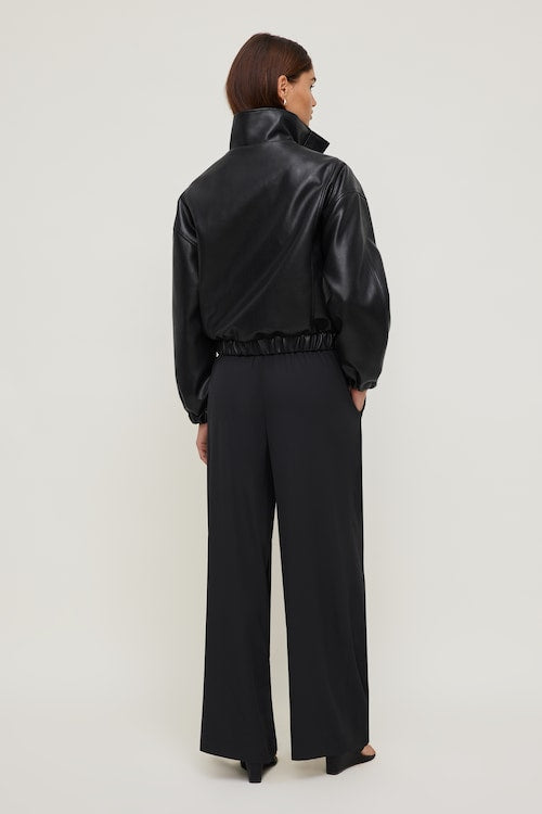 Brynn Faux Leather Bomber Jacket