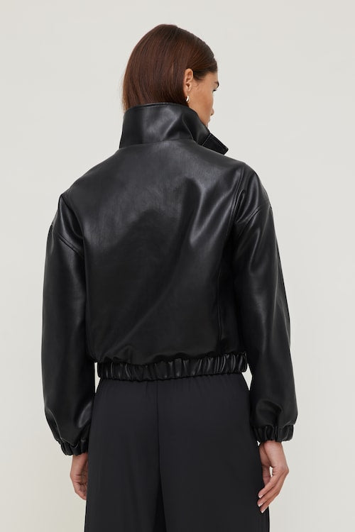 Brynn Faux Leather Bomber Jacket