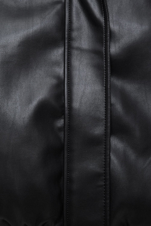 Brynn Faux Leather Bomber Jacket