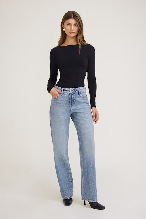 Mika Mid Rise Relaxed Straight Leg Jeans