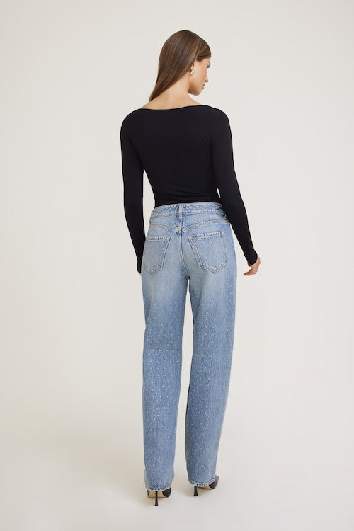 Mika Mid Rise Relaxed Straight Leg Jeans
