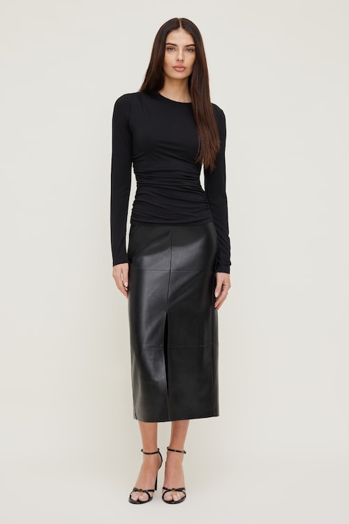 Draped Long Sleeve Top