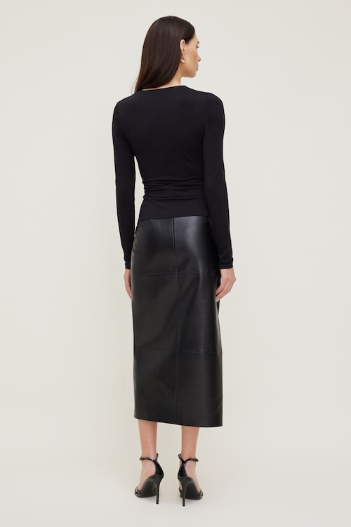 Draped Long Sleeve Top