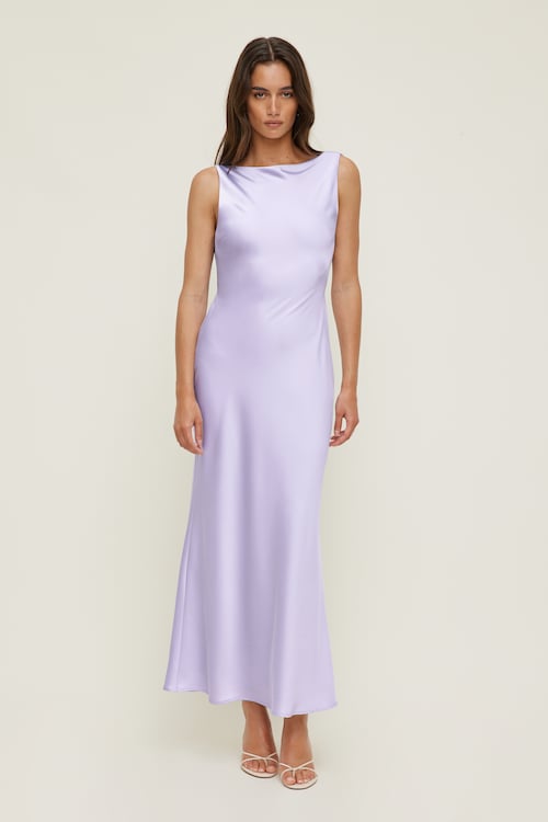 Nora Satin Maxi Slip Dress