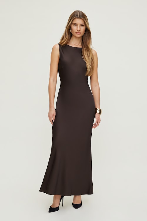 Nora Satin Maxi Slip Dress