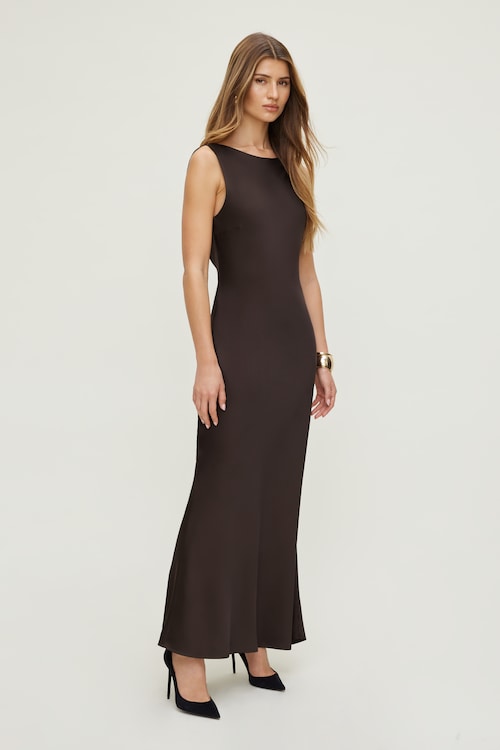 Nora Satin Maxi Slip Dress