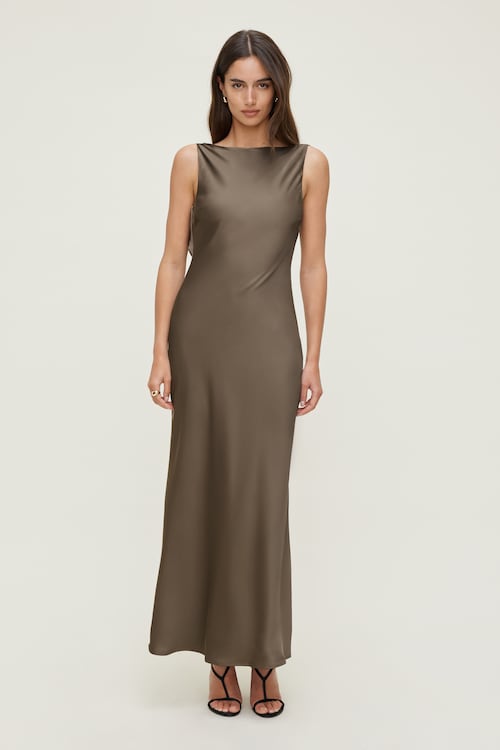 Nora Satin Maxi Slip Dress