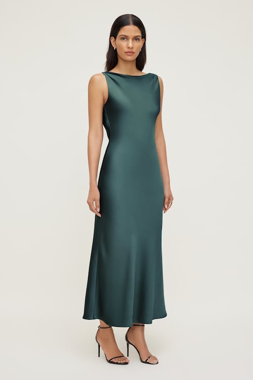 Nora Satin Maxi Slip Dress