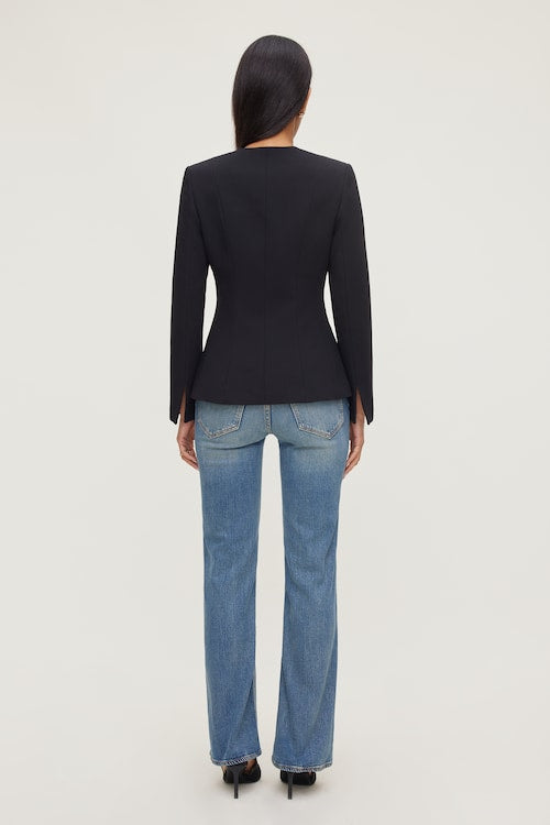 Plunge Small Button Blazer