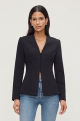 Plunge Small Button Blazer