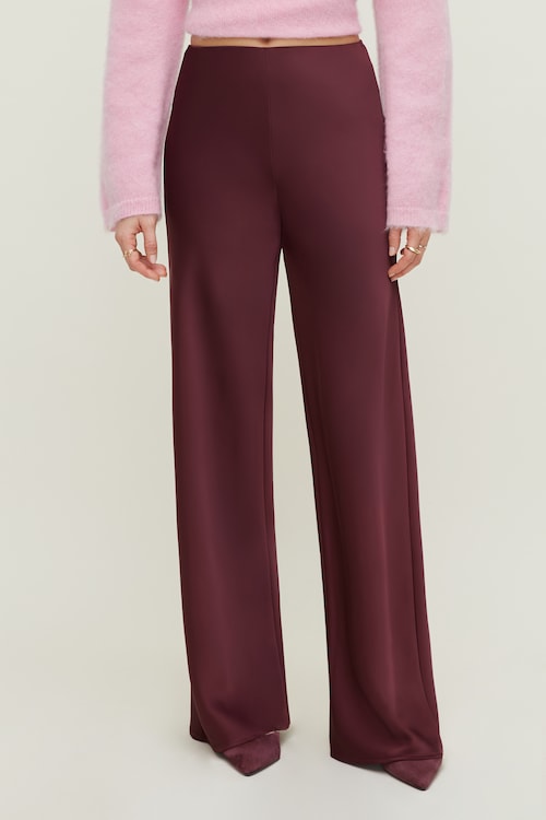 Izzy Wide Leg Satin Pants