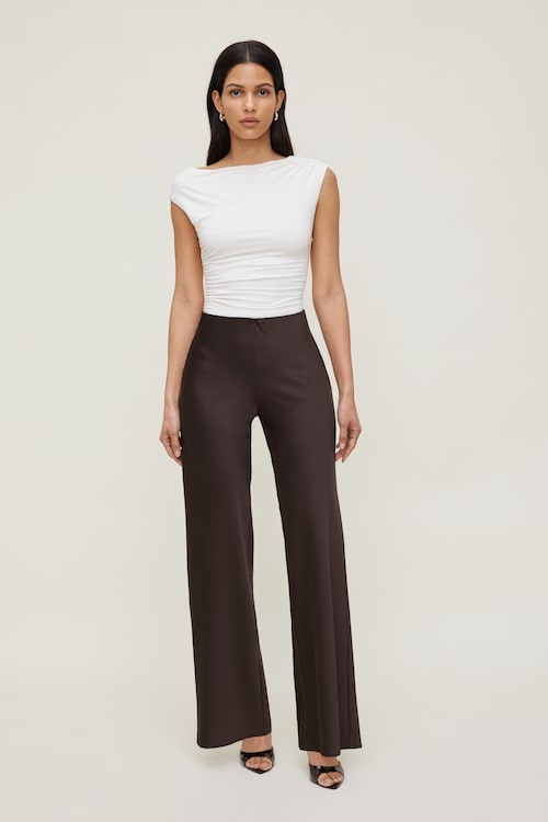 Izzy Wide Leg Satin Pants