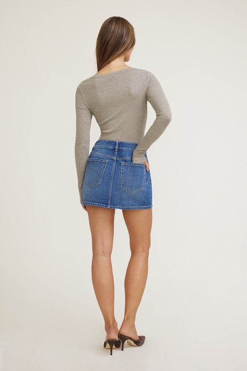 Gia Denim Mini Skort