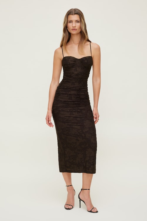 Mona Jacquard Midi Dress