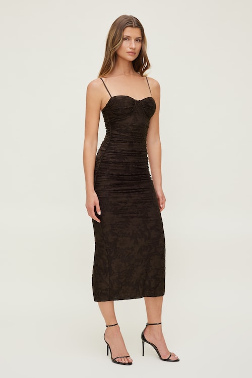 Mona Jacquard Midi Dress