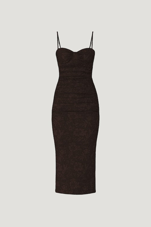 Mona Jacquard Midi Dress