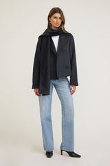 Scarfed Wool Coat