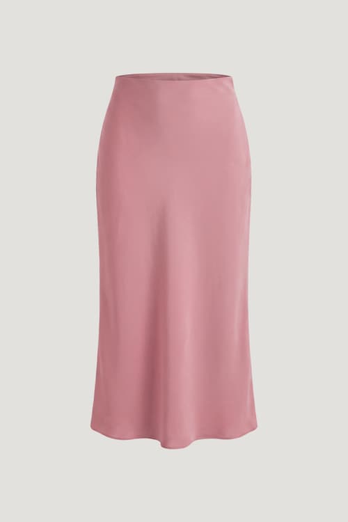 Delila Satin Midi Skirt