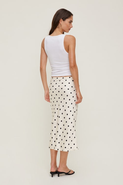Delila Satin Midi Skirt