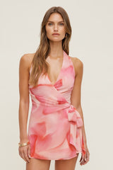 Halter Romper Mini Dress