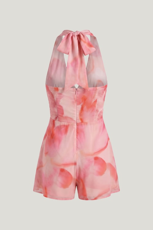 Halter Romper Mini Dress