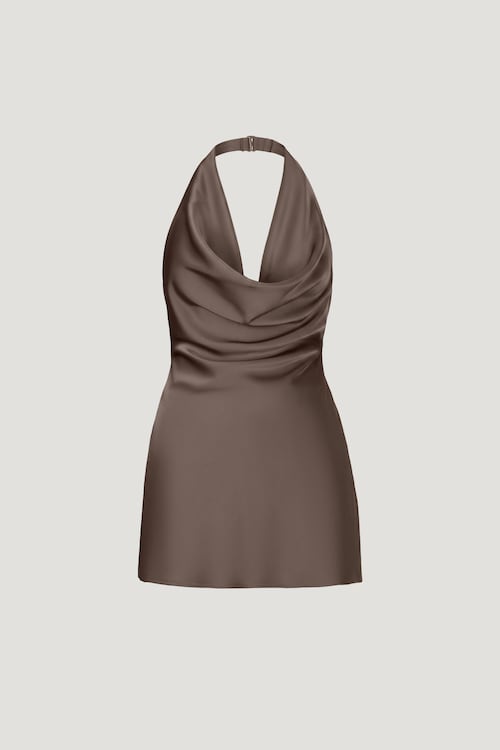 Camila Satin Romper Mini Dress