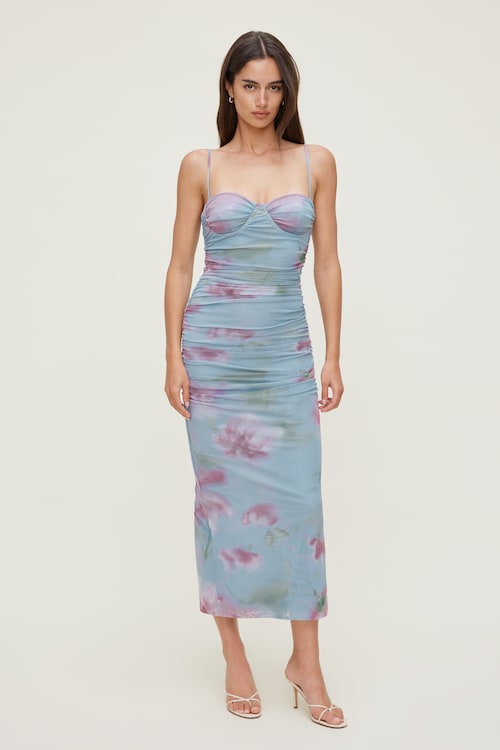 Mona Jacquard Midi Dress