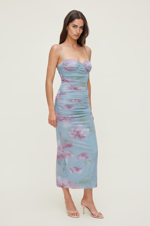 Mona Jacquard Midi Dress