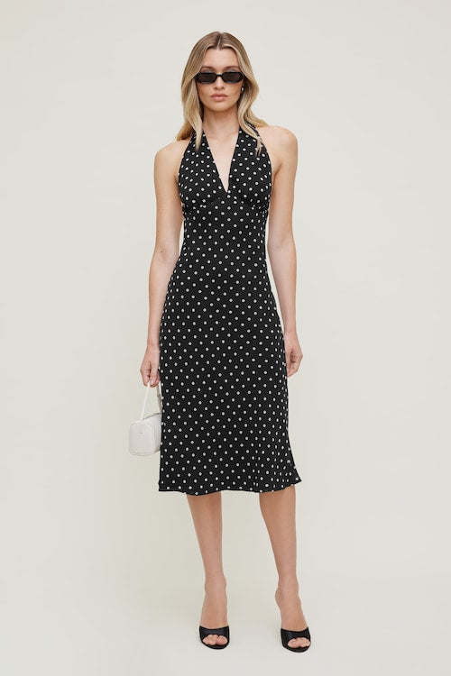 Elena Halter Midi Dress