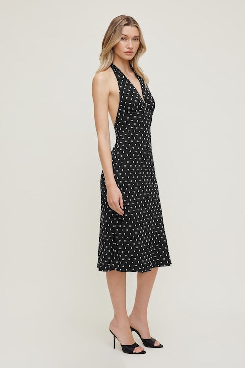 Elena Halter Midi Dress