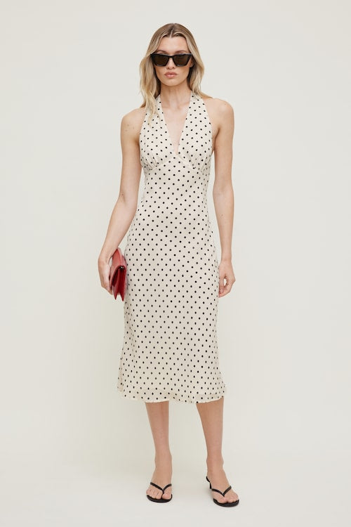 Elena Halter Midi Dress