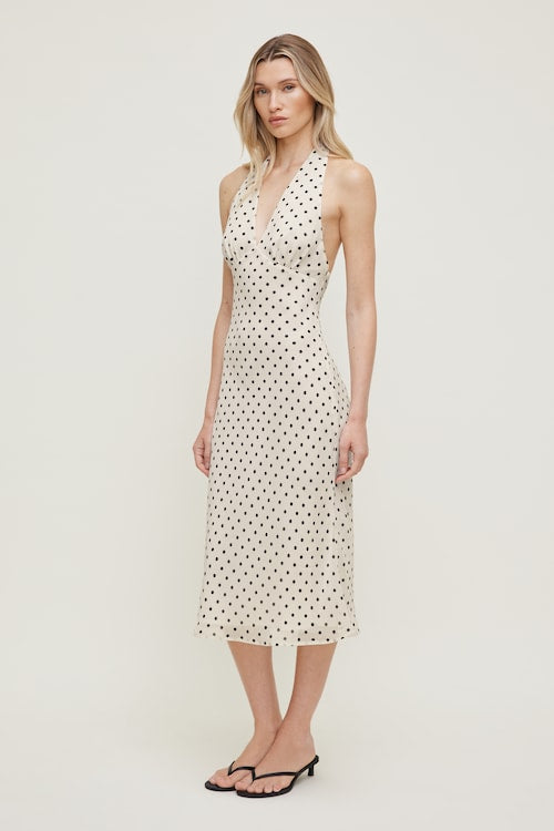 Elena Halter Midi Dress