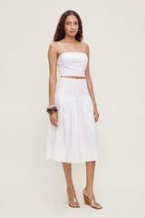 Cropped Poplin Tank Top