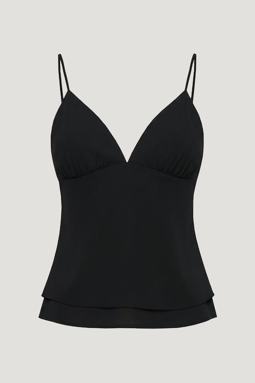 Plunge Babydoll Tank Top