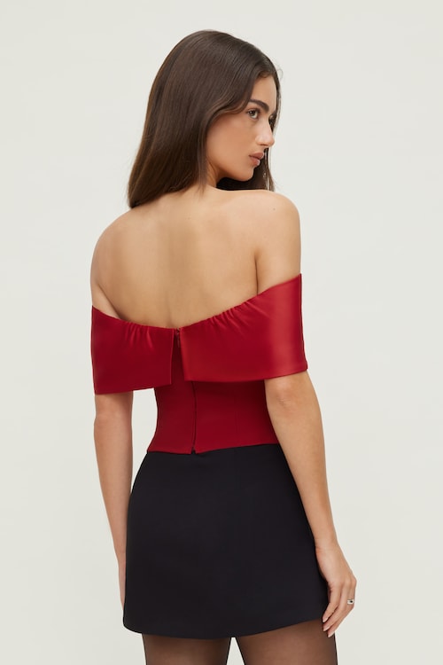 Satin Bow Tube Top