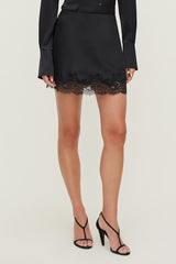 Alli Lace Satin Mini Skirt