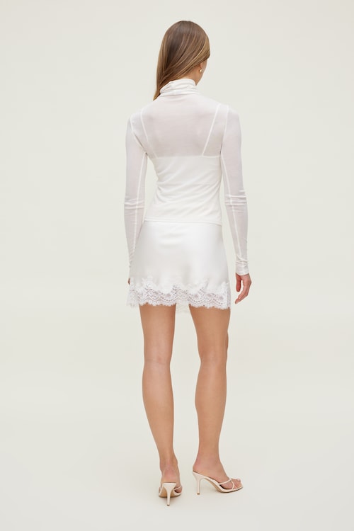 Alli Lace Satin Mini Skirt