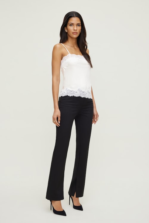 Lace Trim Satin Cami Top