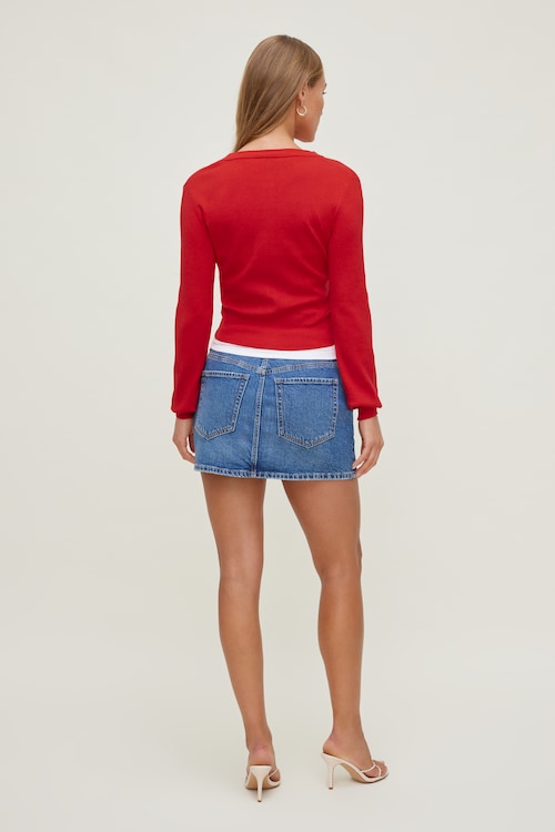 Gia Denim Mini Skort