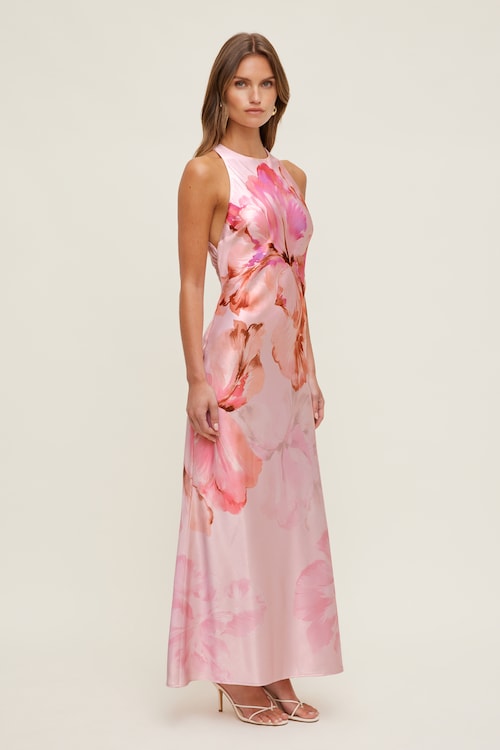 Andy Satin Maxi Dress