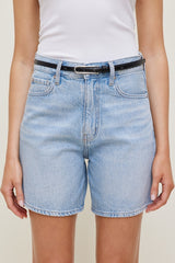 Oval Skinny Faux Leather Belt